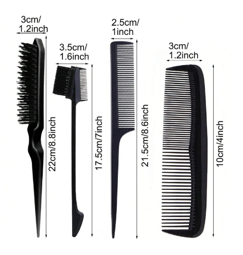 Hair Wax Stick with 4 pcs Black Brushes