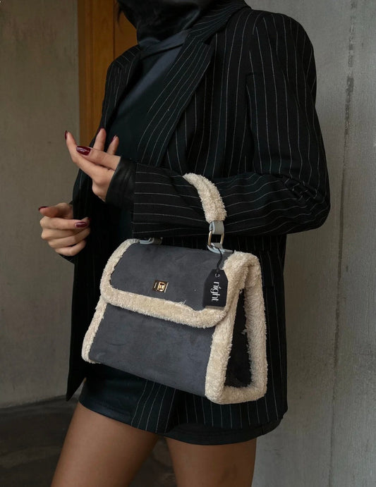 Hanna Gray Hand & Shoulder Bag