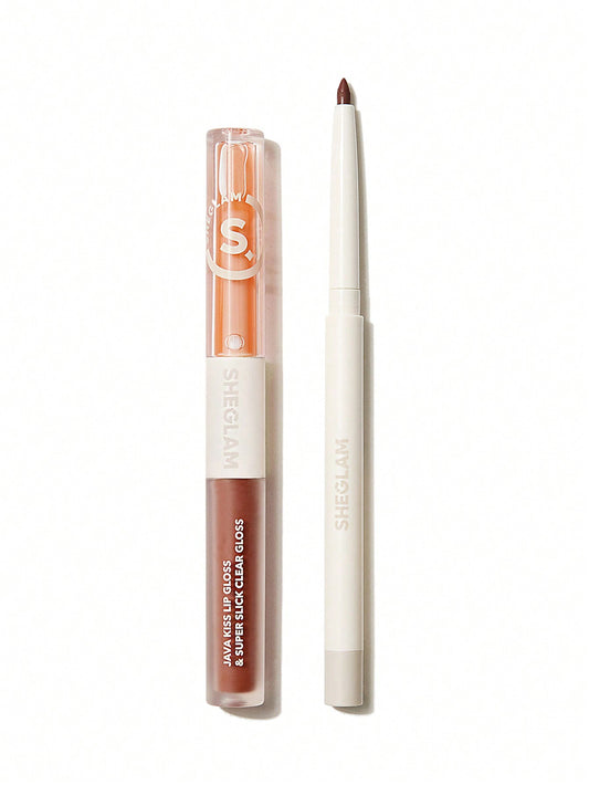 SHEGLAM Soft 90's Lip Liner & Lip Duo Set-Moody Taupe 0.8g