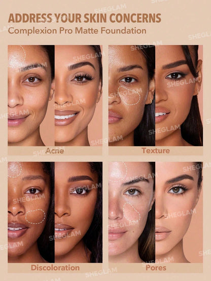 SHEGLAM Complexion Pro Long Lasting Breathable Matte Foundation Sample - 1.5ml