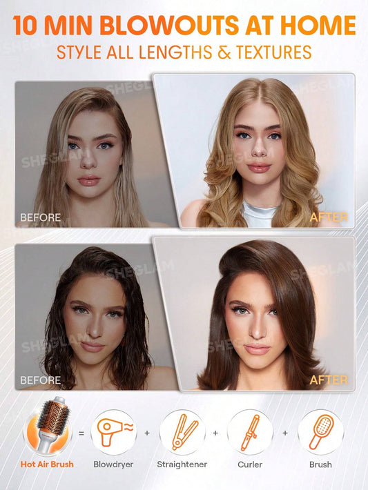 SHEGLAM HAIR Blowout Bliss Volumizing Hot Air Brush - UK Plug