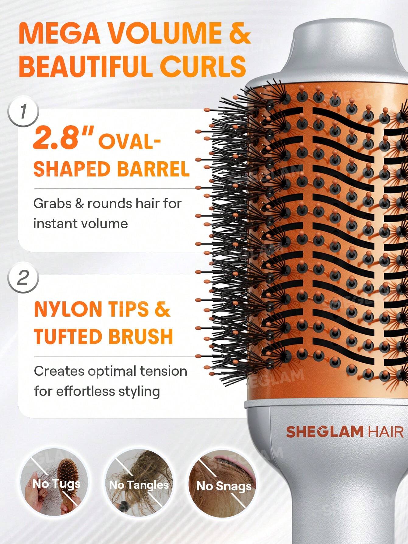 SHEGLAM HAIR Blowout Bliss Volumizing Hot Air Brush - UK Plug