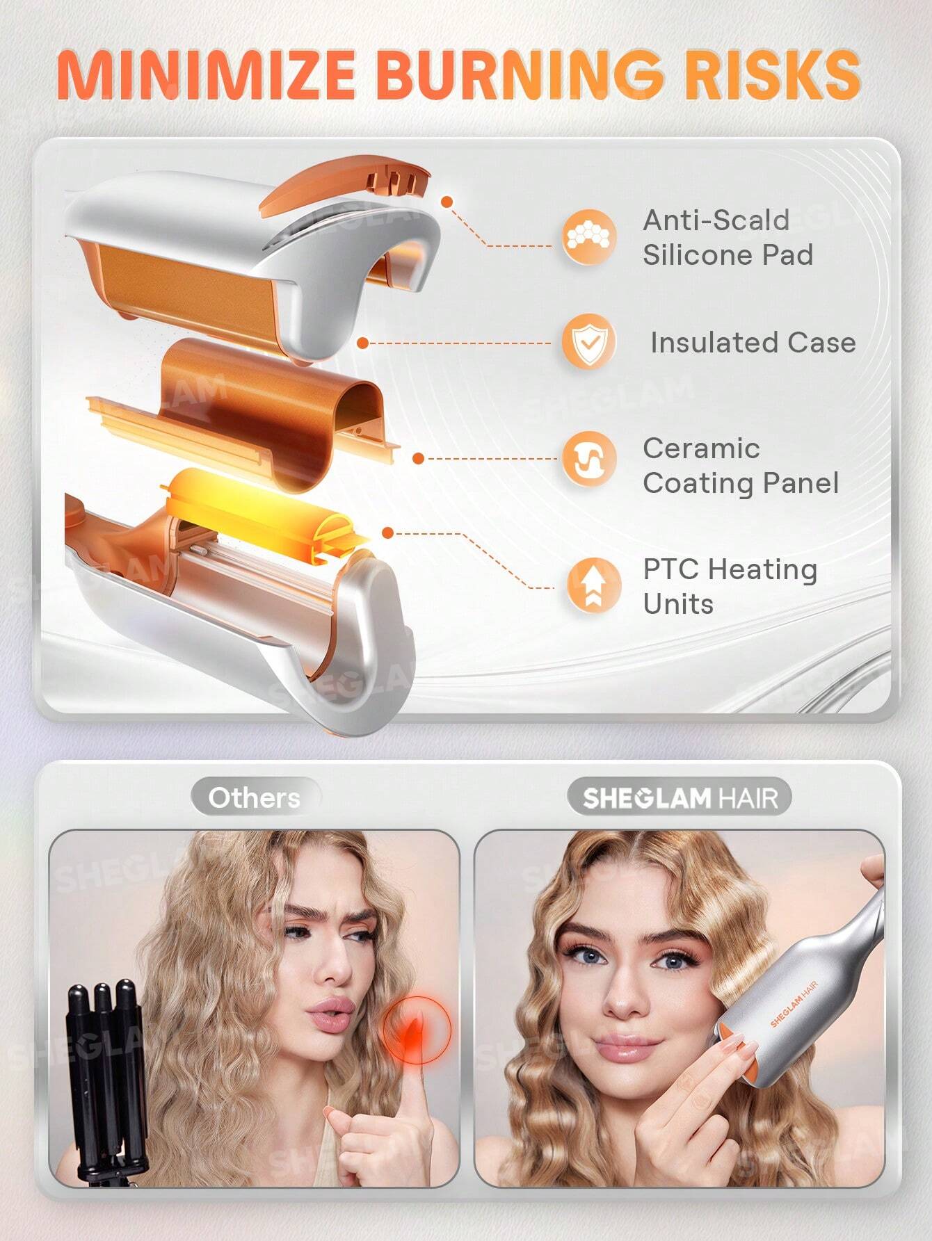SHEGLAM HAIR Beach Babe Hair Waver - UK Plug