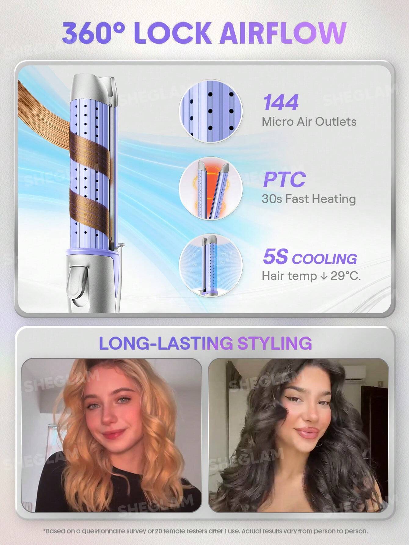 SHEGLAM HAIR Cool Lock Airflow Styler - UK Plug