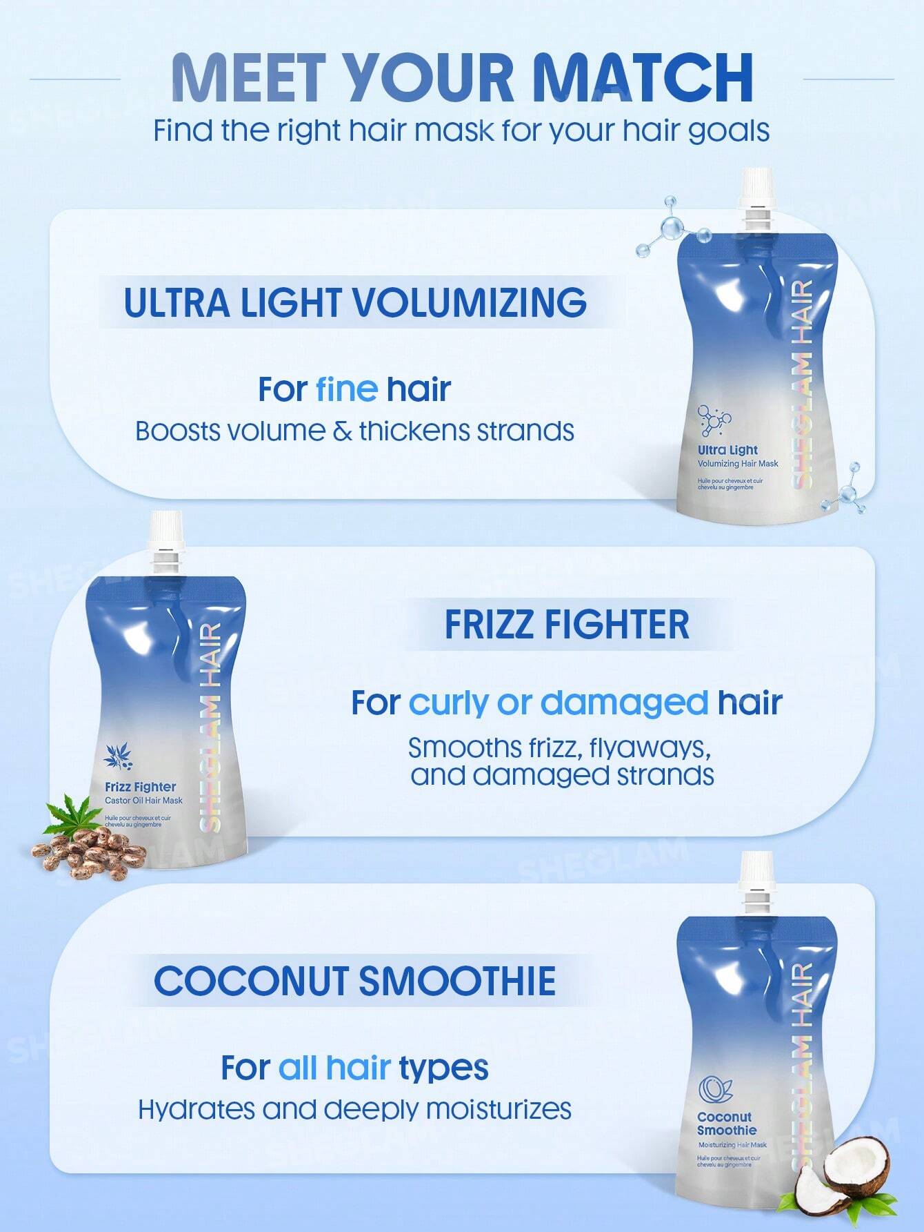 SHEGLAM HAIR Ultra-Light Volumizing Hair Mask 80g