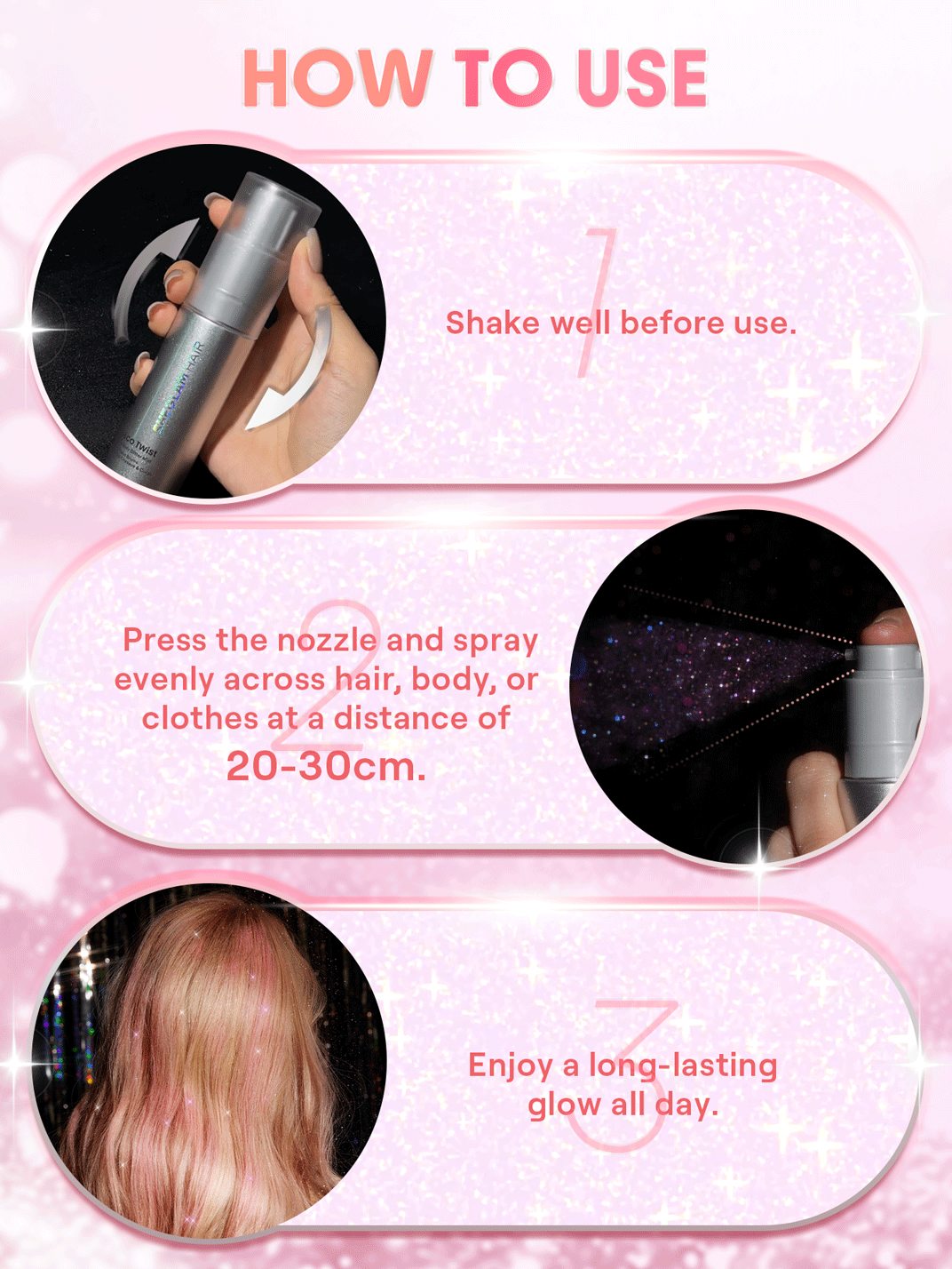 SHEGLAM HAIR Disco Twist Hair & Body Glitter Mist