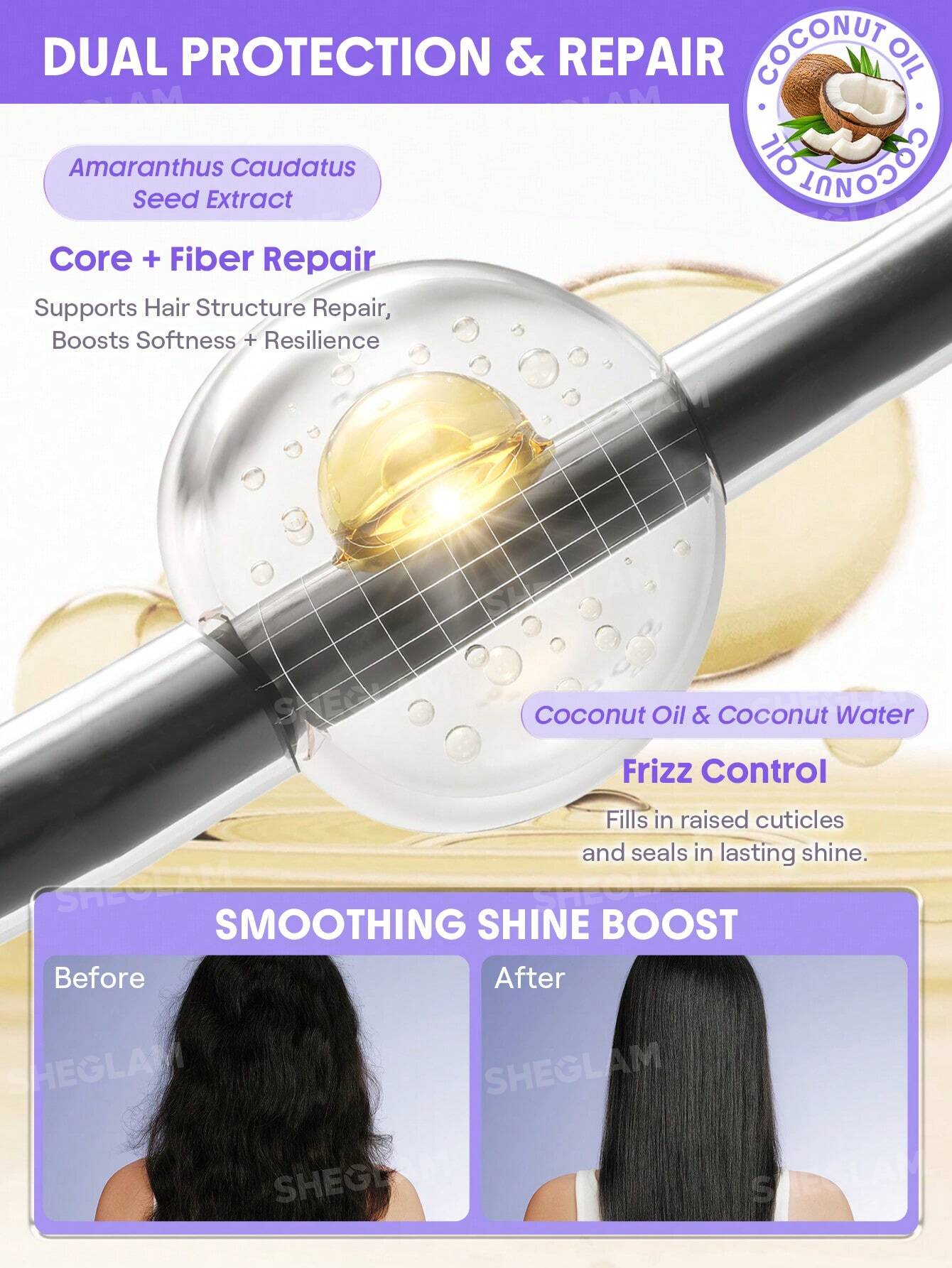 SHEGLAM HAIR On The Glow 1-Minute Revive Airy Hair Sorbet 70g