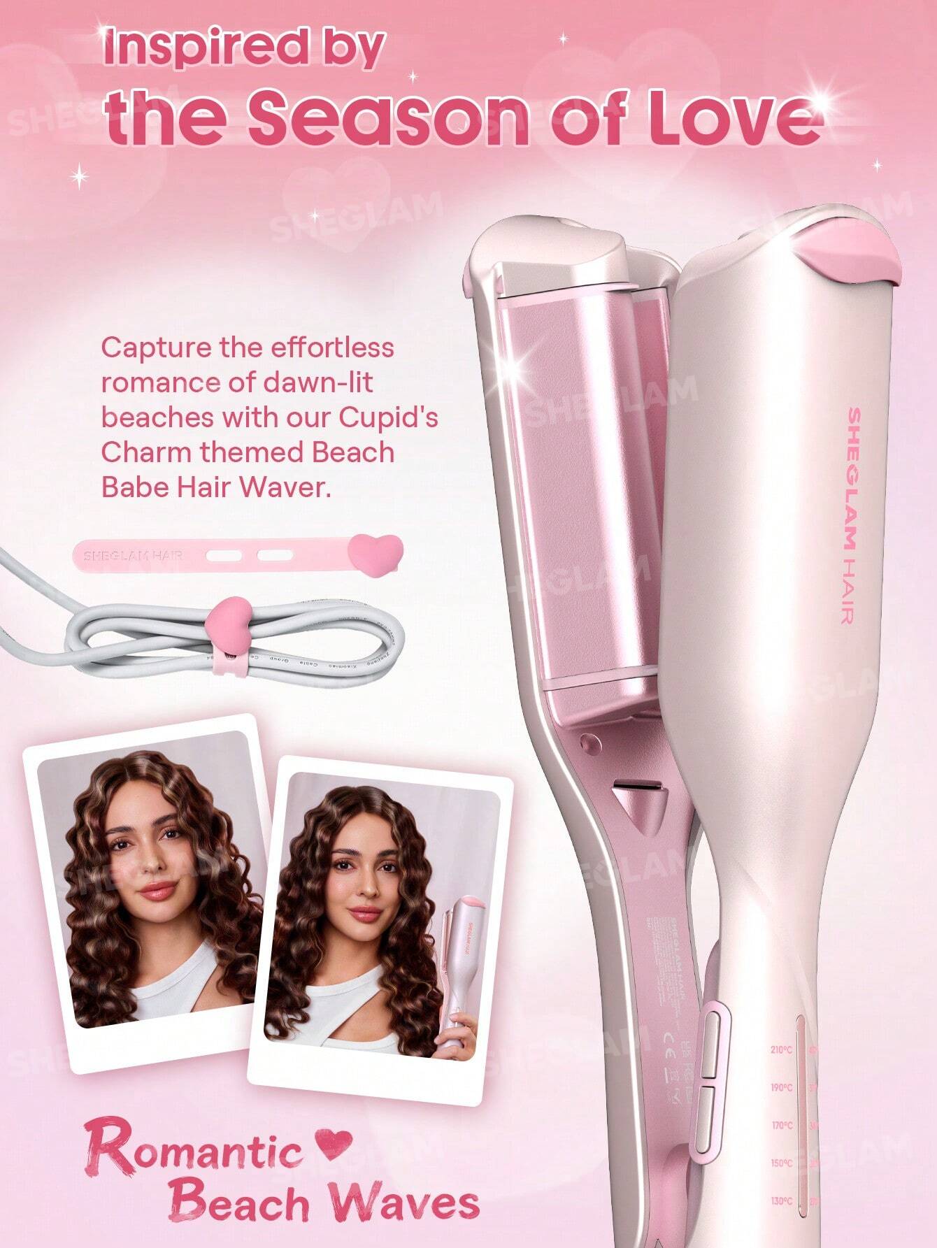SHEGLAM HAIR Cupid's Charm Beach Babe Hair Waver-19mm UK Plug