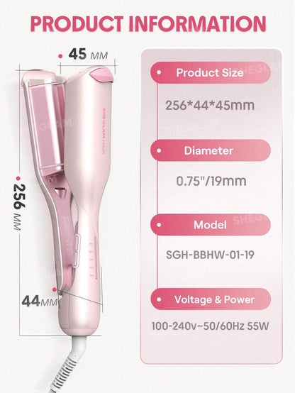 SHEGLAM HAIR Cupid's Charm Beach Babe Hair Waver-19mm UK Plug