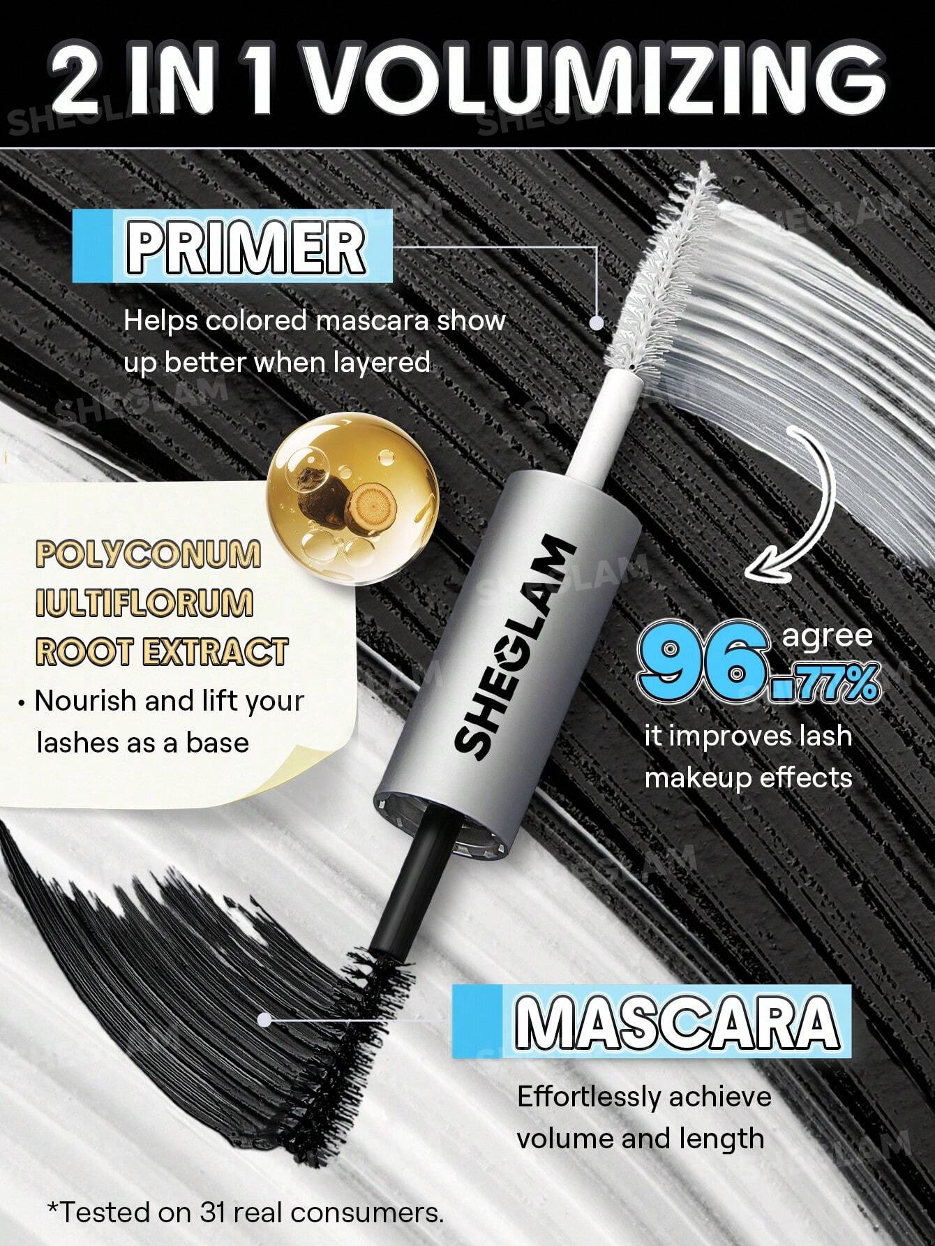 SHEGLAM All-In-One Primer & Tubing Volume Mascara-Tubing Black