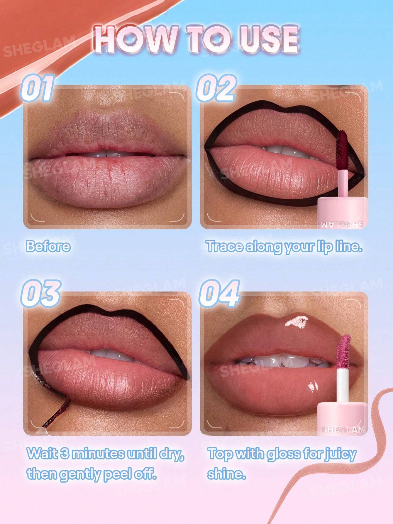 SHEGLAM Line To Shine Peel-Off Lip Stain & Gloss Duo