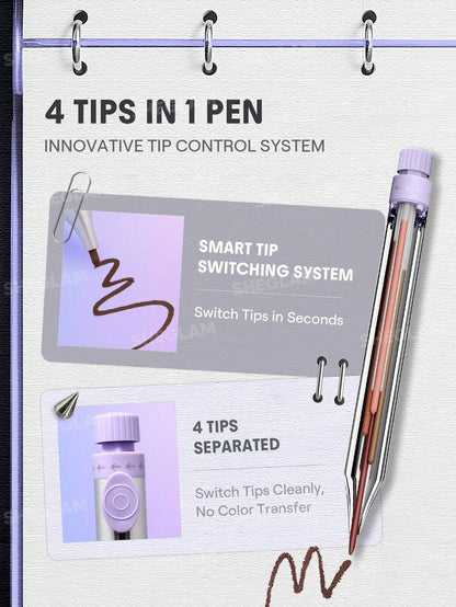 SHEGLAM The Everywhere 4-In-1 Pen-Multicolor