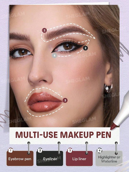 SHEGLAM The Everywhere 4-In-1 Pen-Multicolor