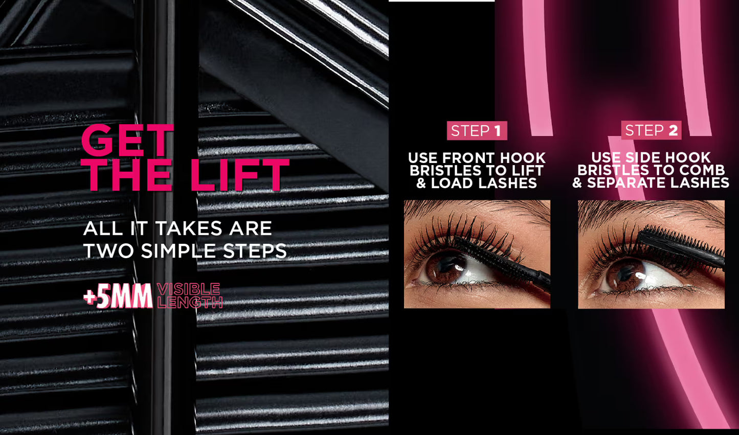 L’Oréal Paris Telescopic Lift Washable Mascara, with Up to 36HR Wear