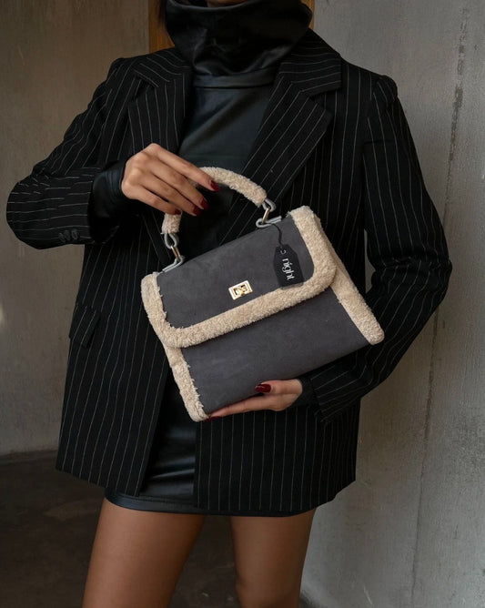 Hanna Gray Hand & Shoulder Bag