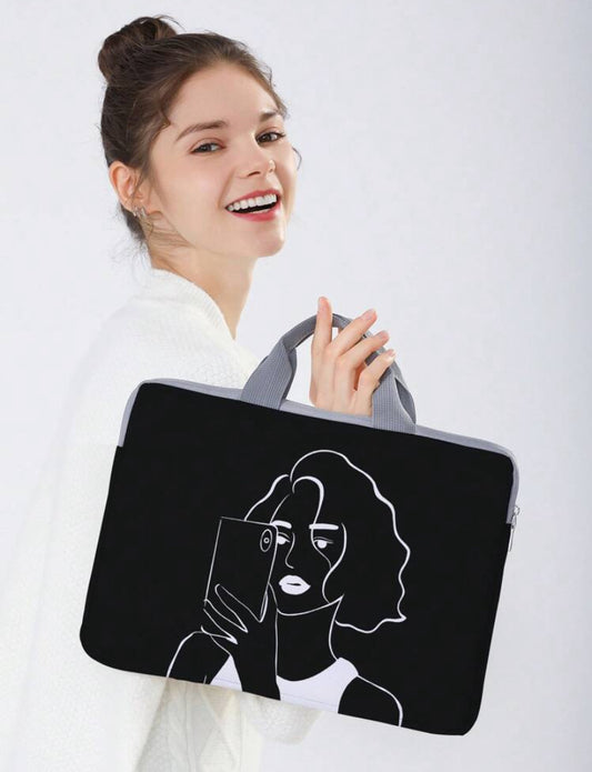1pc Figure graphic reversible laptop bag (15 to 15.9 inch)