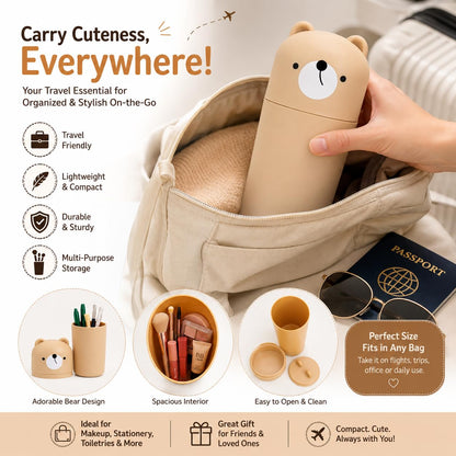 Bear 2-in-1 Toothbrush Travel Case & Rinsing Cup