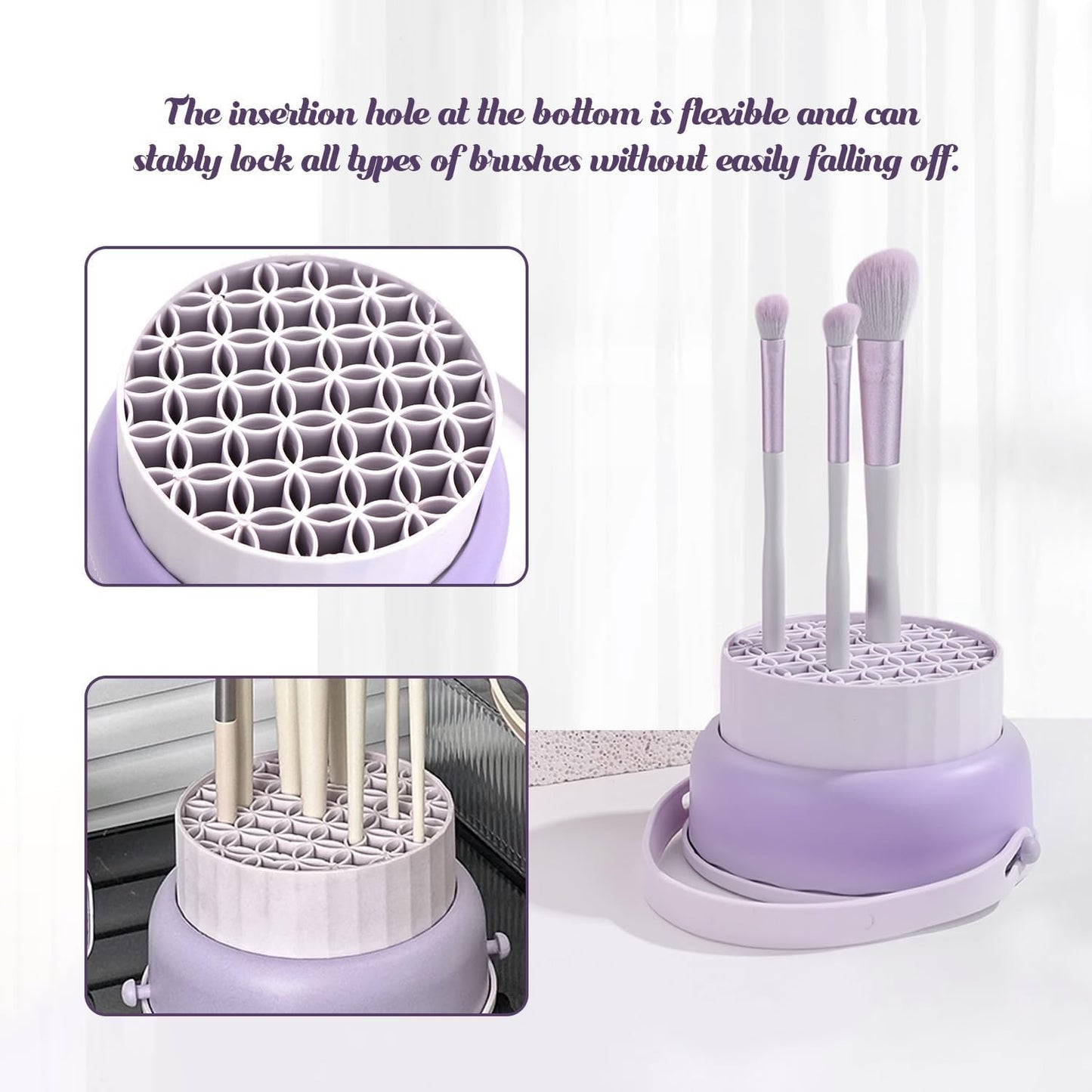 3in1 Silicone Makeup Cleaning Box With Handle