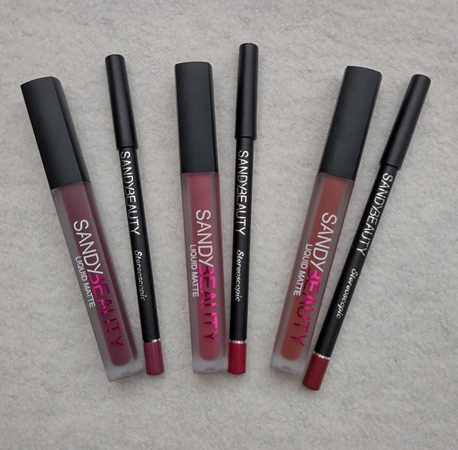Sandy Beauty Liquid Matte 12 Lip Duo + Box