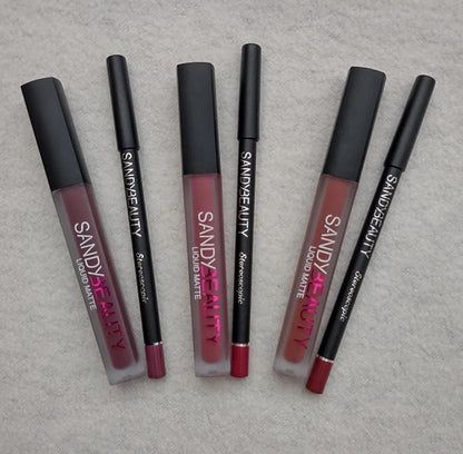 Sandy Beauty Liquid Matte 12 Lip Duo + Box