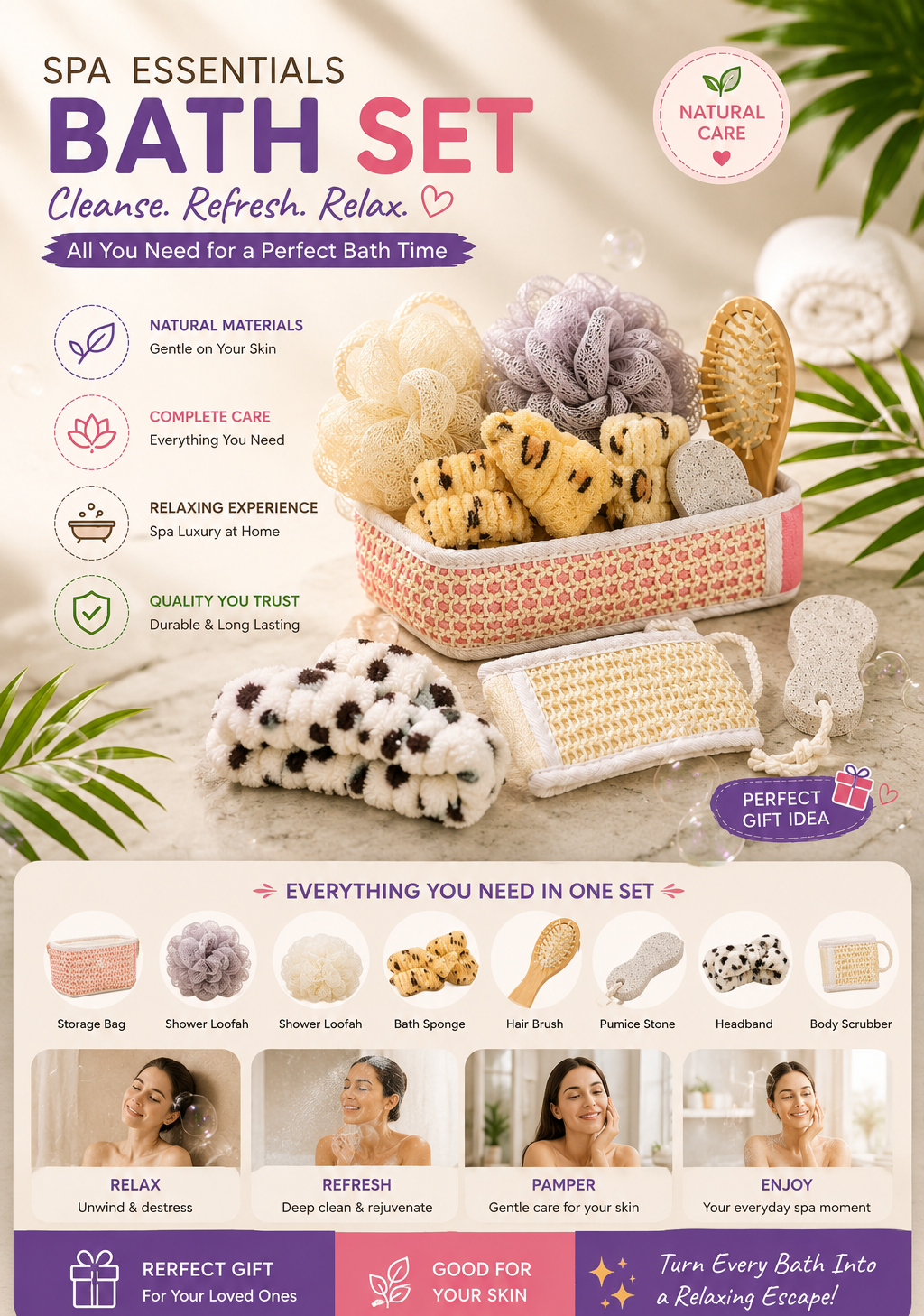 Cloud Spa Bath 5pcs set