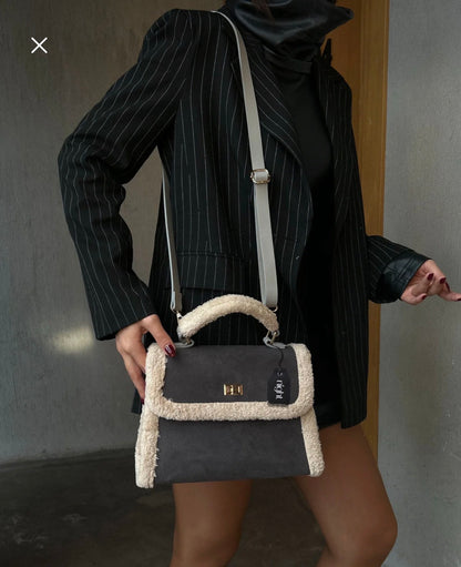 Hanna Gray Hand & Shoulder Bag