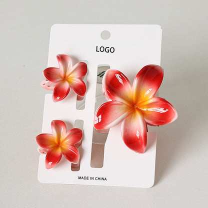 Tropical Flower Hair Claw 3pcs Set