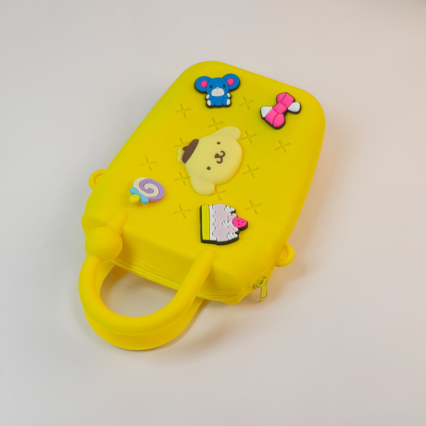 Mini Colorful Silicone Kids Crossbody with Detachable Charms