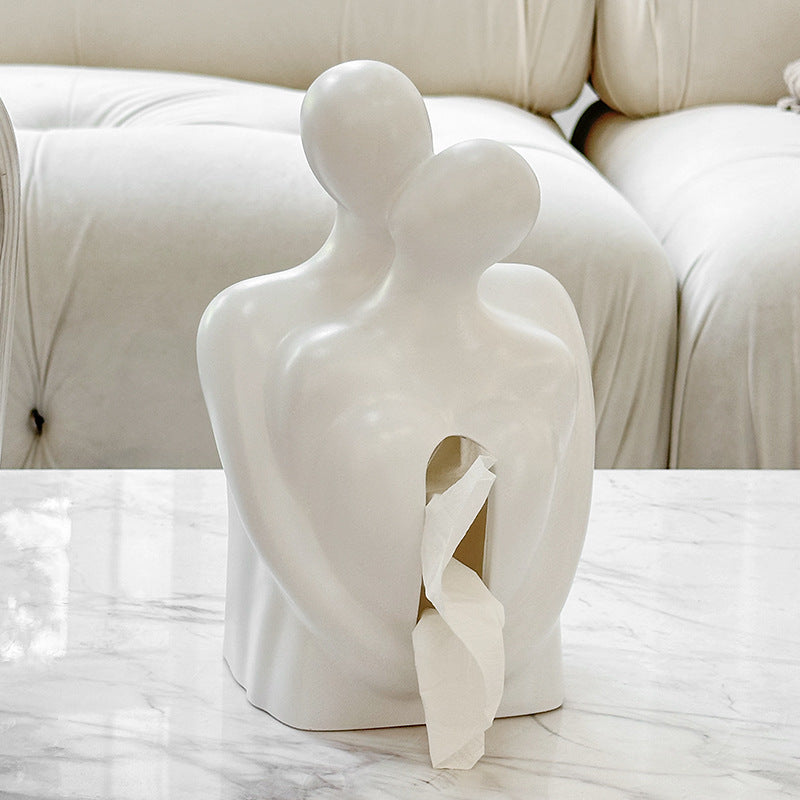 Hugging Couple Tissue Box