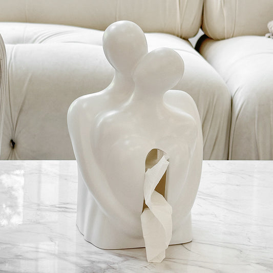 Hugging Couple Tissue Box