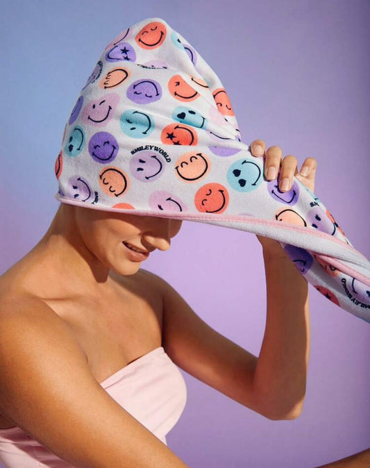 SmileyWorld® | SHEIN Smiley Face Hair Towel Wrap