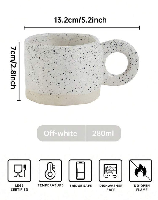 1pc Off-white ceramic mug