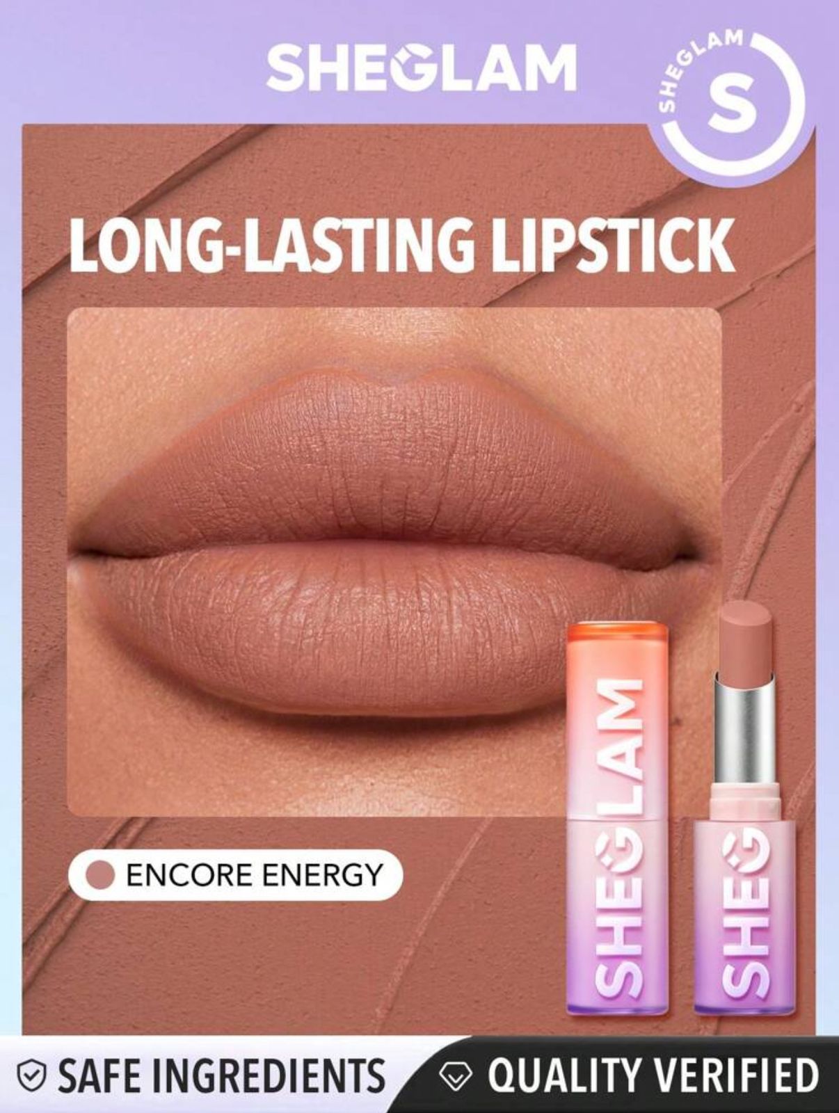 SHEGLAM Long-Lasting Matte Lipstick-Encore Energy