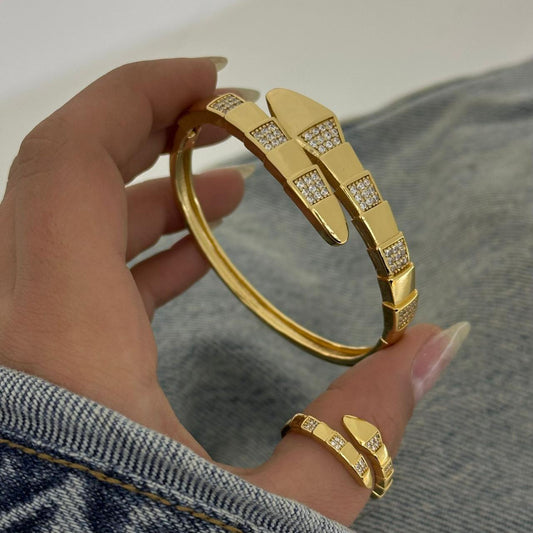 Stainless Steel Ring + Bracelet set