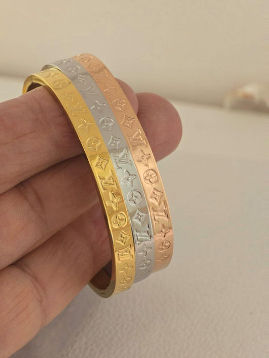 LV 3pcs stainless steel bracelets