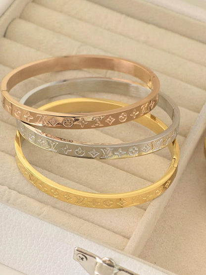 LV 3pcs stainless steel bracelets