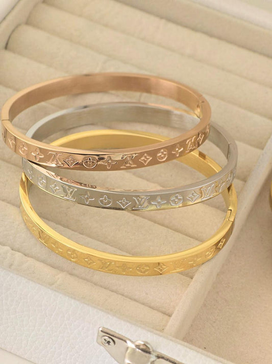LV 3pcs stainless steel bracelets