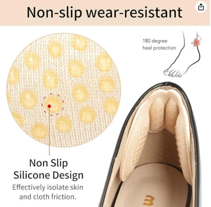 1 Pair dotted heel pads (Black or Beige)