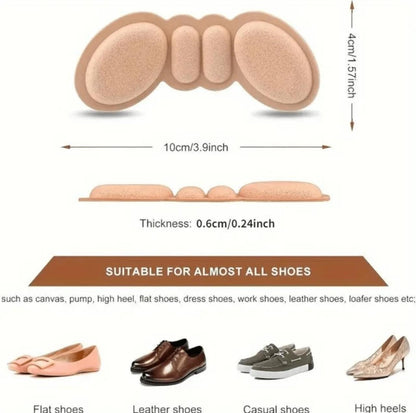 1 Pair dotted heel pads (Black or Beige)