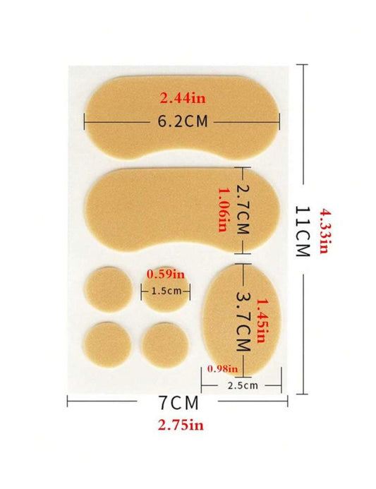 20pcs Foot care Anti-abrasion shoe heel pad sticker set