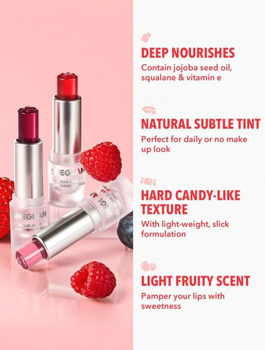 SHEGLAM Mello Jello Nourishing Lip Balm-Ruby