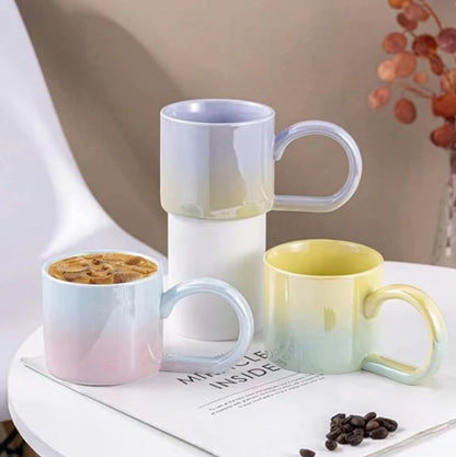 400ml Yellow Ceramic Mug-Yellow Green