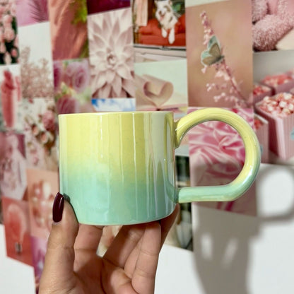 400ml Yellow Ceramic Mug-Yellow Green