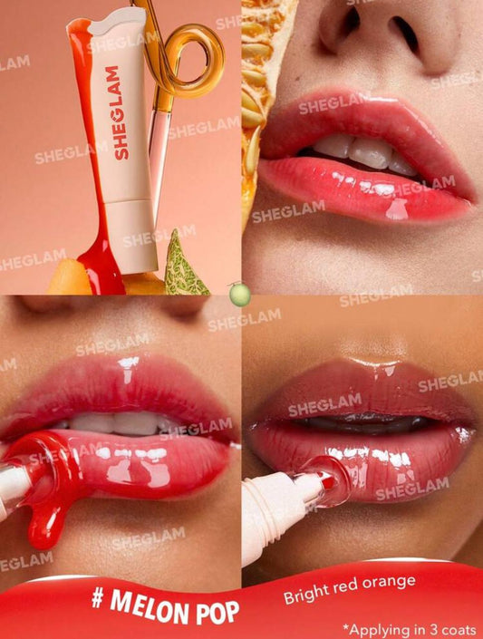 SHEGLAM Crystal Glaze Moisturizing Lip Gloss-Melon Pop