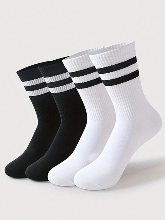 Women Black & White Sports Socks
