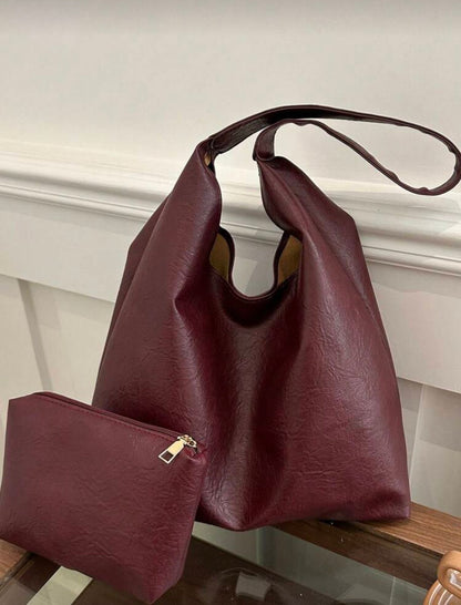 Cressia Burgundy Bag + Pouch