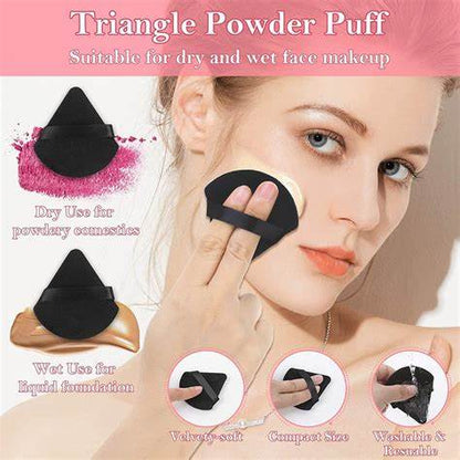 4pcs Black triangle powder puff