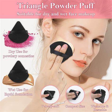 4pcs Black triangle powder puff