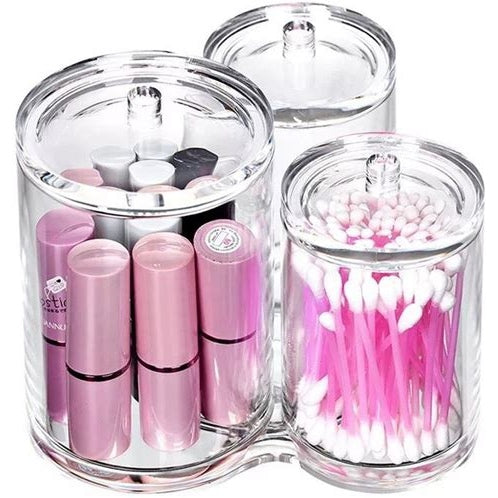 Acrylic Cotton Bud & Cosmetic Holder