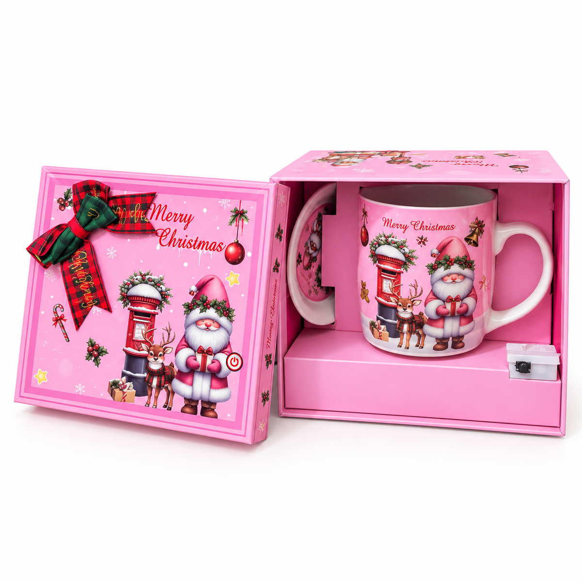 Pink Noel Illuminated Mug Gift Set